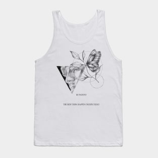 David of Michelangelo with butterfly and leaves - be patient Tank Top